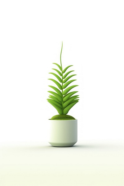 Minimalist potted plant illustration