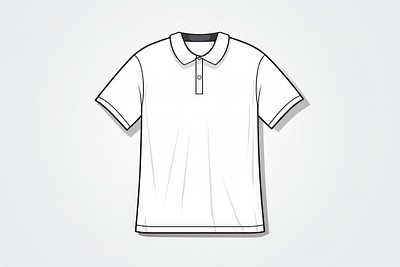 Plain white polo shirt apparel clothing t-shirt.