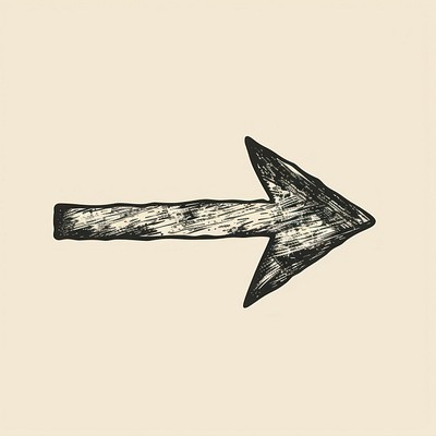 Hand-drawn black arrow illustration