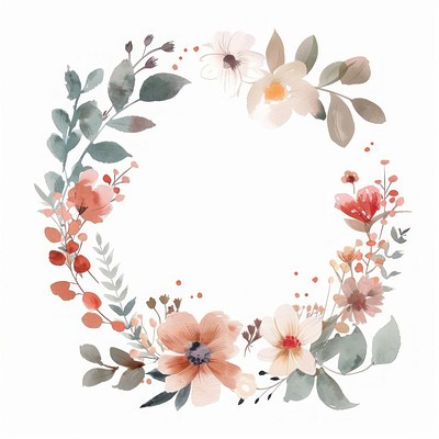 Elegant floral wreath illustration