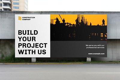 Professional construction services billboard