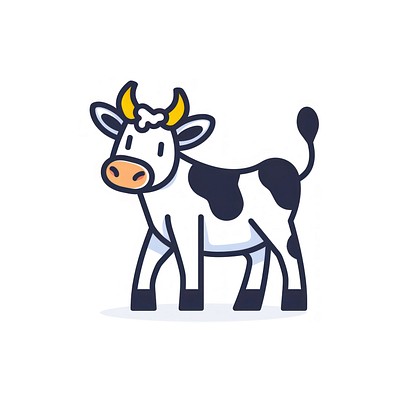 Cute cartoon cow illustration