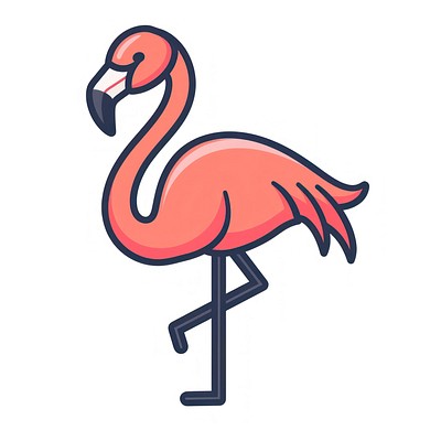 Elegant flamingo illustration, minimalist design