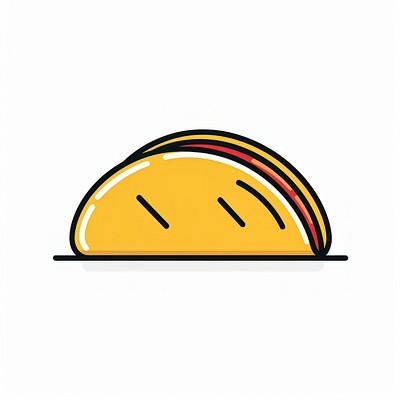 Colorful taco illustration vector