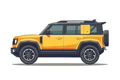 Yellow off-road vehicle illustration