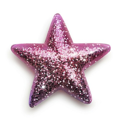 Sparkling pink glitter star