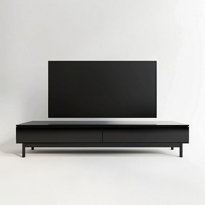 Black TV benche electronics television furniture.