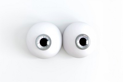 Realistic 3D eyeballs white background