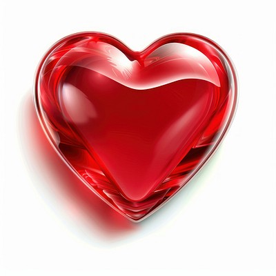 Glossy red heart illustration