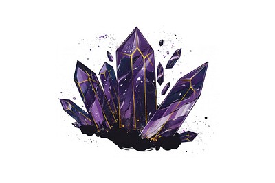 Vibrant purple crystal illustration