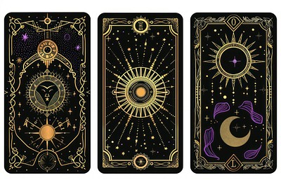 Mystical tarot card designs