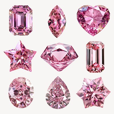 Pink diamond element set