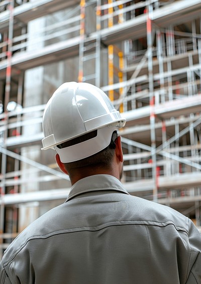 Construction hardhat mockup psd