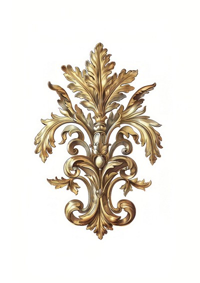 Elegant gold ornamental floral design