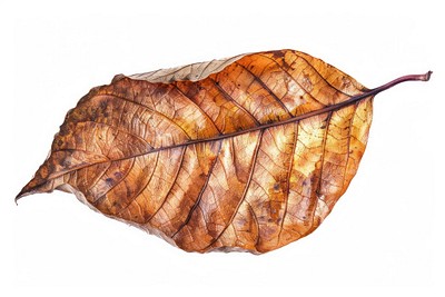 Dried autumn leaf close-up