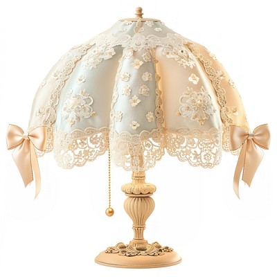 Elegant vintage lace table lamp