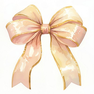 Elegant pastel ribbon bow