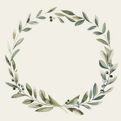 Elegant botanical wreath illustration