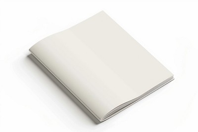 Blank booklet on white background