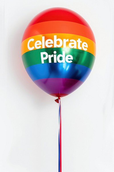 Colorful balloon celebrates pride.