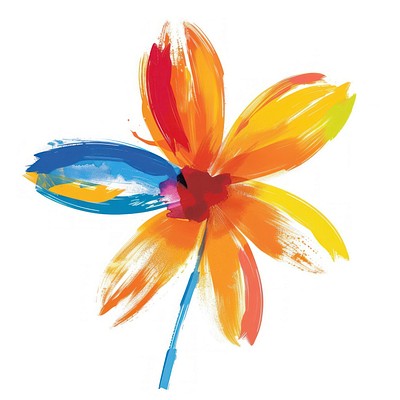 Vibrant abstract flower illustration