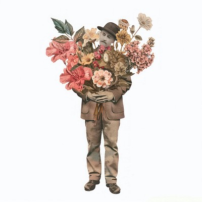 Flower bouquet man carnation painting.