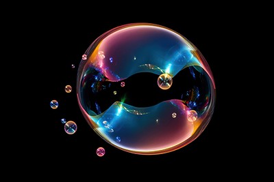 Colorful abstract bubble illustration