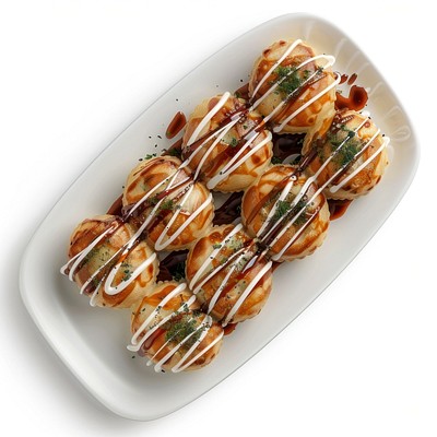 Delicious Japanese takoyaki balls