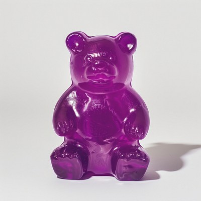 Purple gummy bear candy