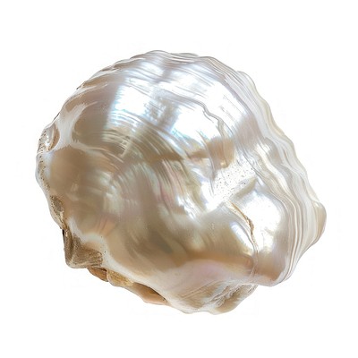 Lustrous natural white pearl shell