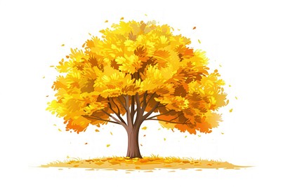 Vibrant autumn tree illustration