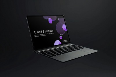 AI-driven business laptop screen