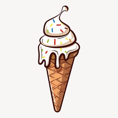 ice cream cone illustration vector