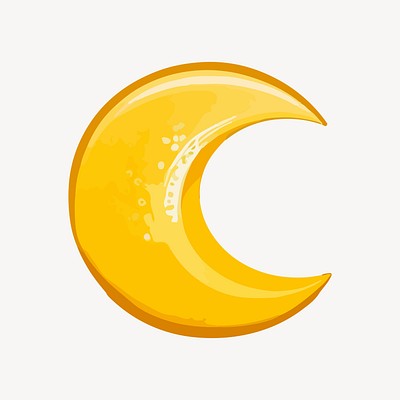 crescent moon illustration vector