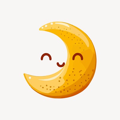 crescent moon illustration vector