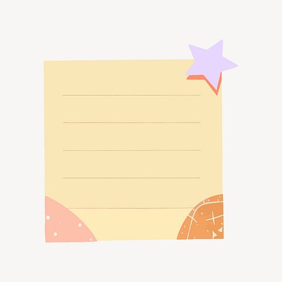 Cute sticky notes illustration design