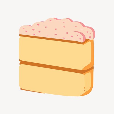 Cute cake sticky notes illustration