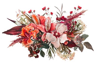 Vibrant floral bouquet illustration