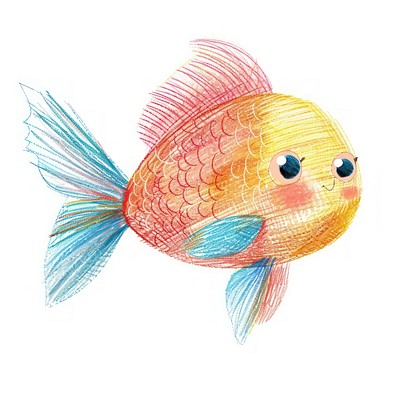 Fish goldfish reptile animal.