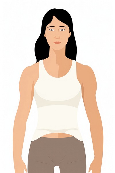 Confident woman fitness illustration