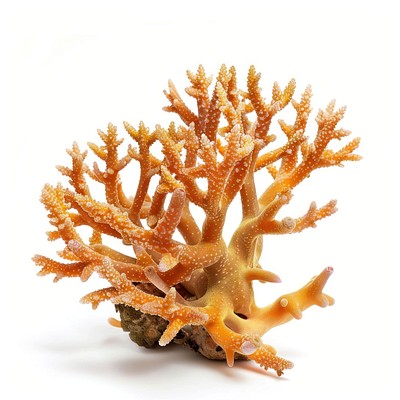 Vibrant orange coral reef structure