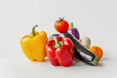 Colorful fresh vegetables on display