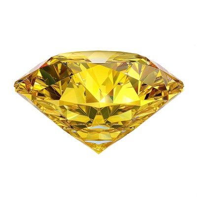 Radiant yellow diamond gemstone