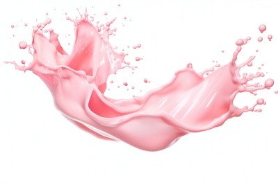 Strawberry milk splash border abstract expression beverage.