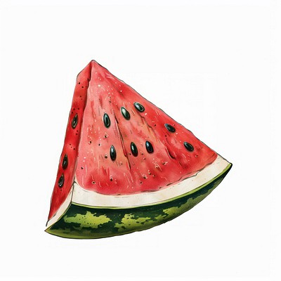 Juicy watermelon slice illustration