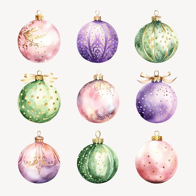 Christmas ornaments design element set