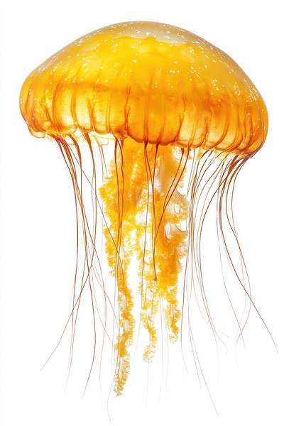 Orange jellyfish animal invertebrate photography.