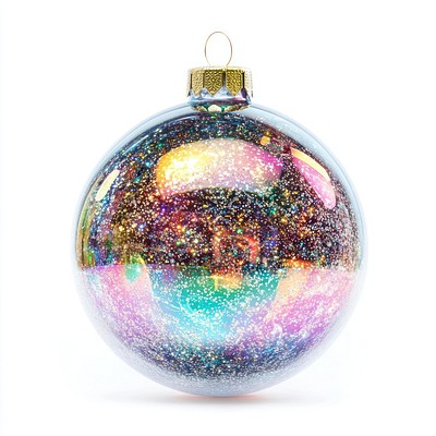 Colorful glitter Christmas ornament