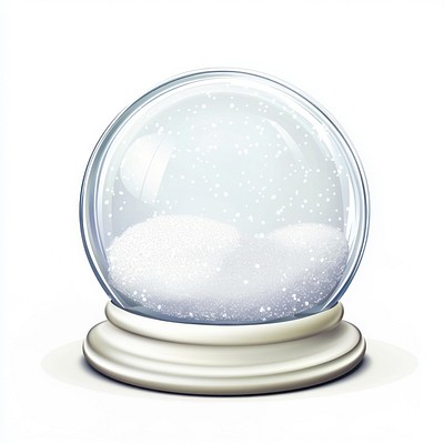 Snow globe with falling snow