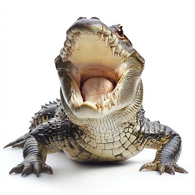 Crocodile roaring alligator reptile animal.